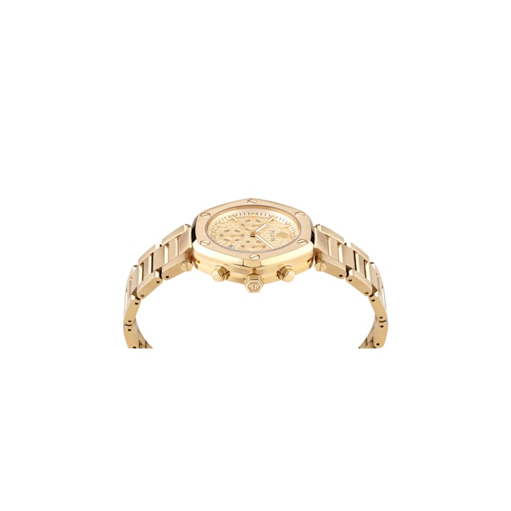 Philipp Plein The Hexagon Chrono Yellow Stainless Steel Bracelet Watch