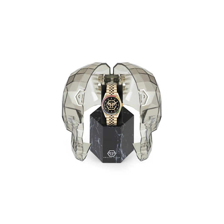 Philipp Plein Date Superlative Black Dial Yellow Stainless Steel
Bracelet Watch