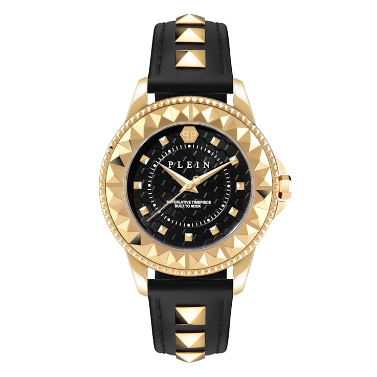 Plein Lady Rock Calf Leather Strap Womens Watch