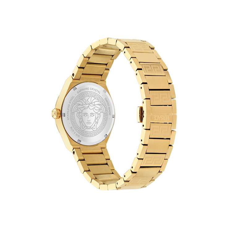 V-Auria Black Dial Yellow Stainless Steel Bracelet Watch