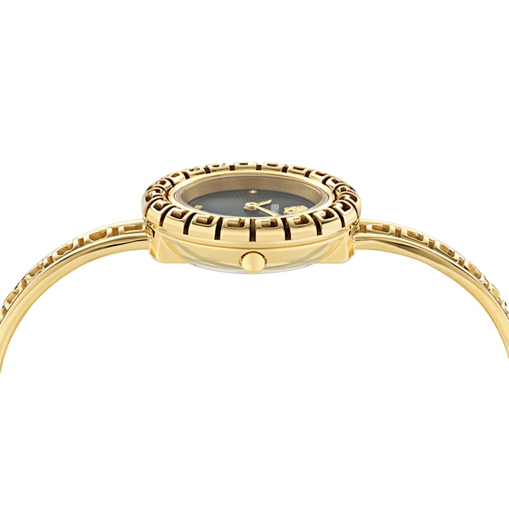 La Greca Womens Watch IP Yellow Gold Case Black Guilloché Dial IP Yellow
Gold Bracelet
