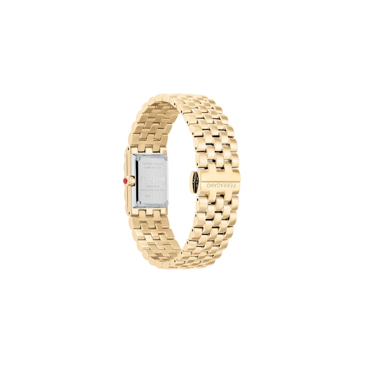 Ferragamo Secret IP Yellow Gold Bracelet Mens Watch
