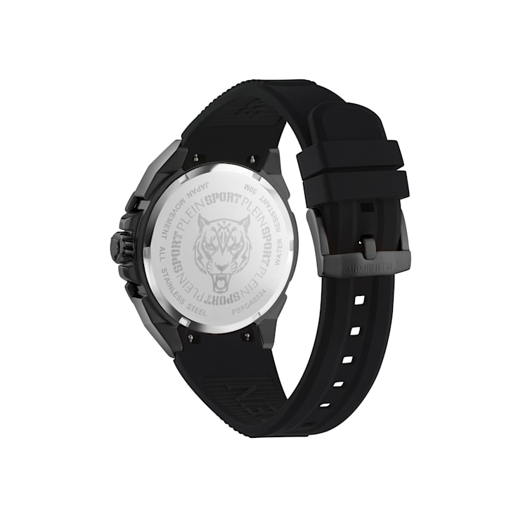 Urban Pulse IP Black Case Silicone Strap Watch