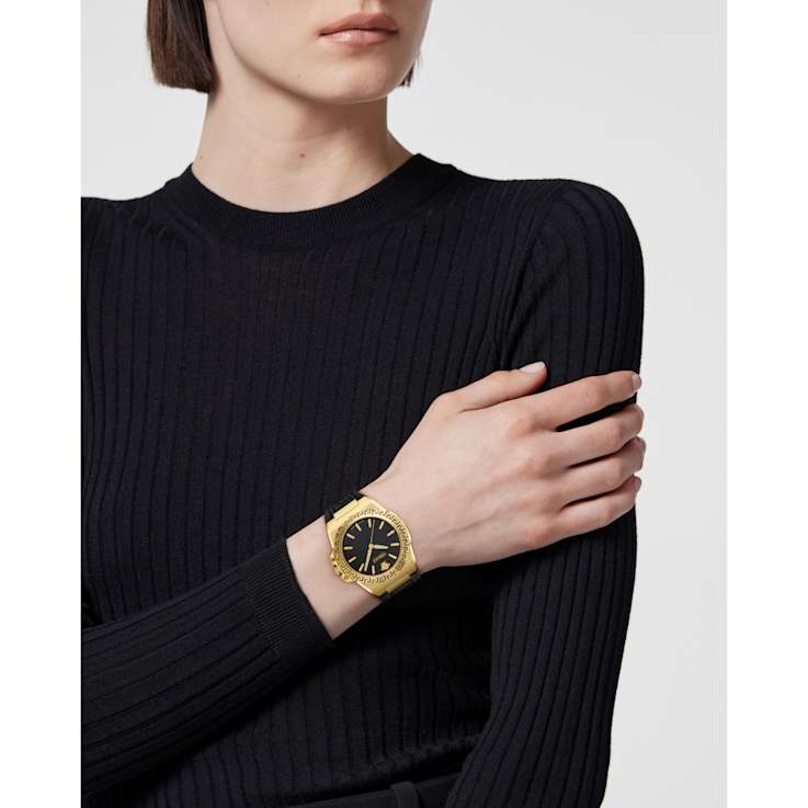 Greca Reaction Black Dial Silicone Strap Watch