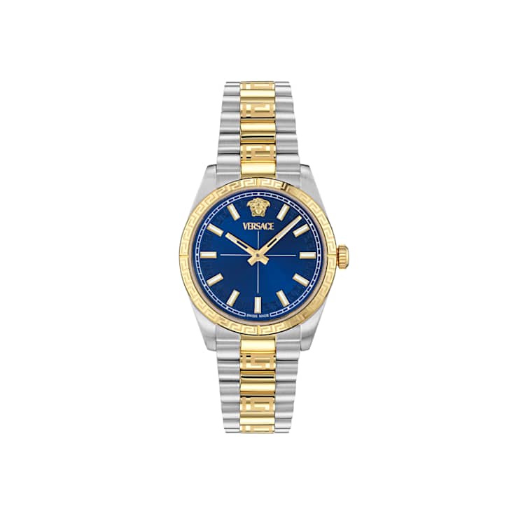Versace Millenyium Blue Dial Two-tone Stainless Steel Bracelet Watch