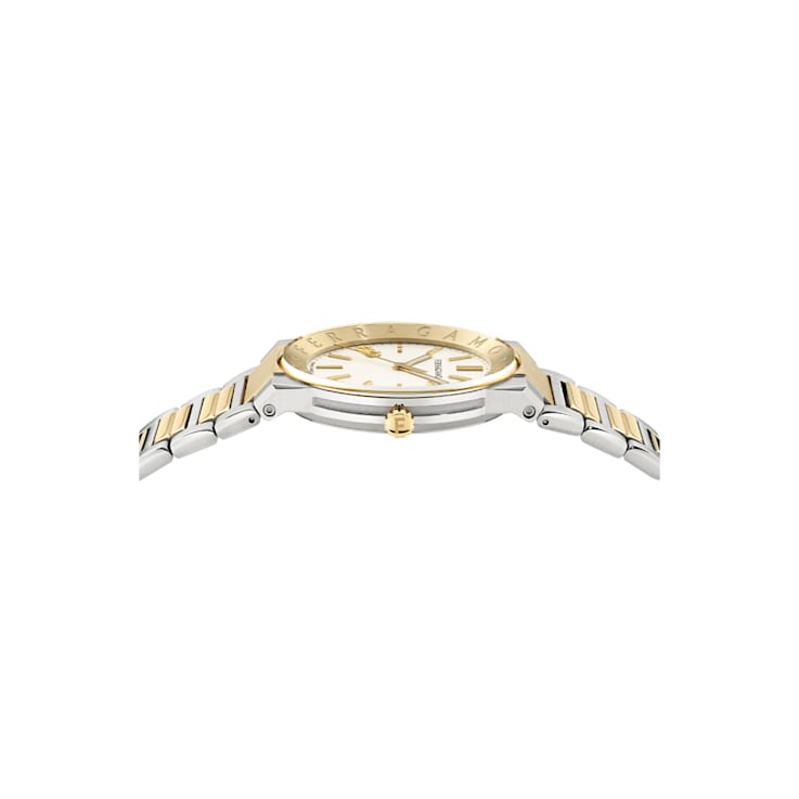 Ferragamo Sapphire Logo White Matte Dial Two-tone Stainless Steel
Bracelet Watch