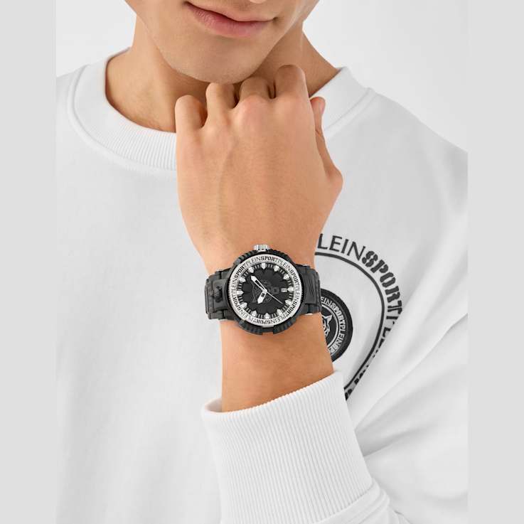Tiger Power Black Dial Silicone Strap Watch