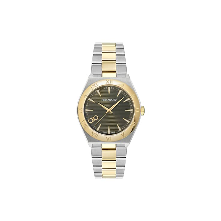Vega Upper East Green Dial Two-tone Stainless Steel Bracelet Watch