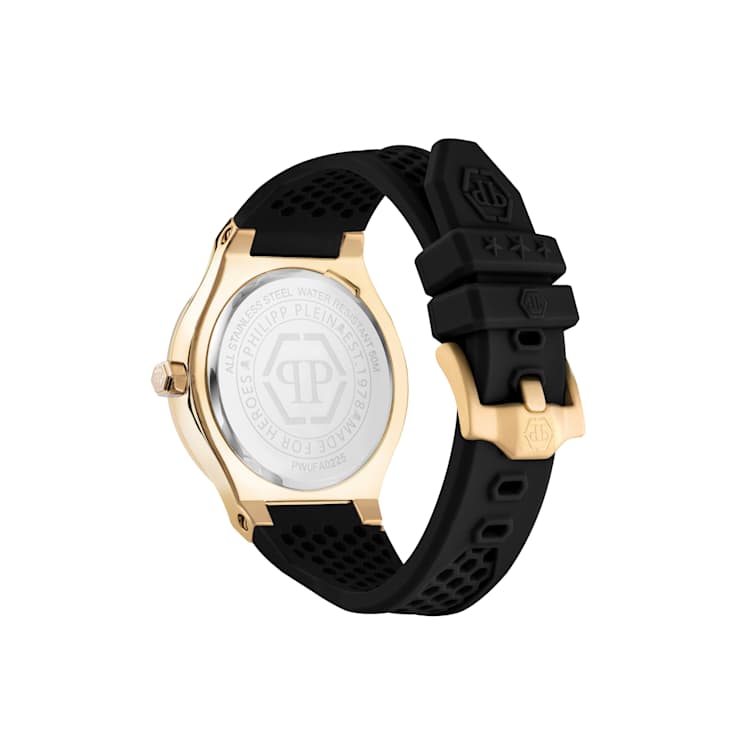 Plein Underdog Black Dial Silicone Watch