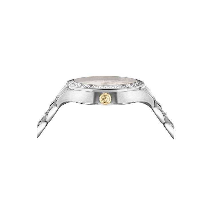 Versace Hellenyium Silver Tone Sunray Dial Bracelet Watch