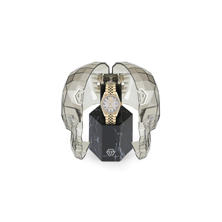 Philipp Plein Date Superlative White Dial Yellow Stainless Steel
Bracelet Watch