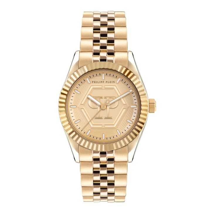 Philipp Plein Date Superlative Yellow Dial Yellow Stainless Steel
Bracelet Watch