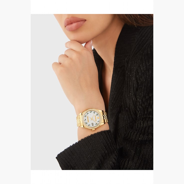 Philipp Plein Date Superlative White Dial Yellow Stainless Steel
Bracelet Watch