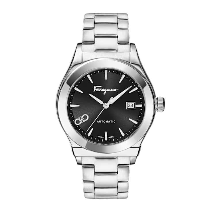 Ferragamo 1927 Black Dial Stainless Steel Automatic Watch