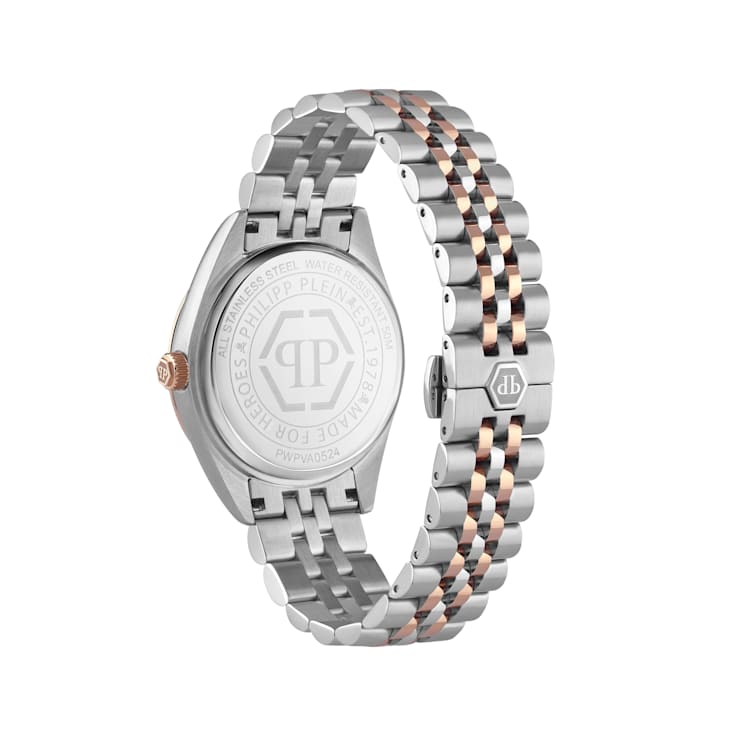 Date Superlative Blue Dial Crystal Watch