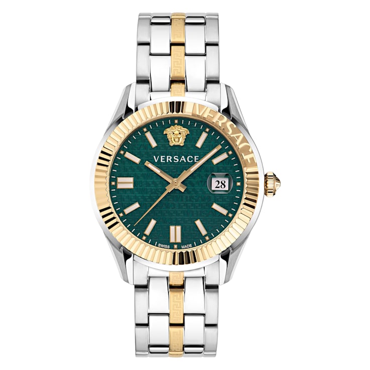 腕時計その他 Versace Greca Bracelet Watch With Silver Guilloche Dial Versace Women's Greca Sphere Analog Stainless Steel Silver