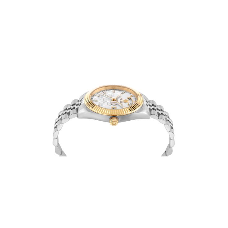 Date Superlative Silver Dial Crystal Watch