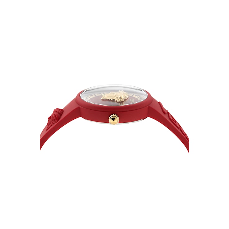 Medusa Pop Red Dial Silicone Watch