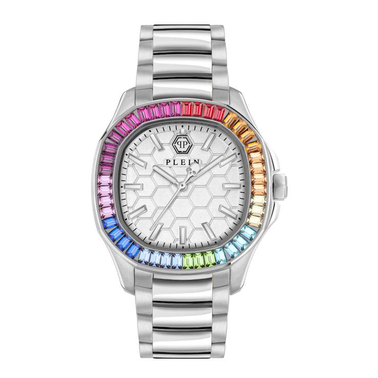 The $pectre Lady White Dial Stainless Steel Crystal Watch