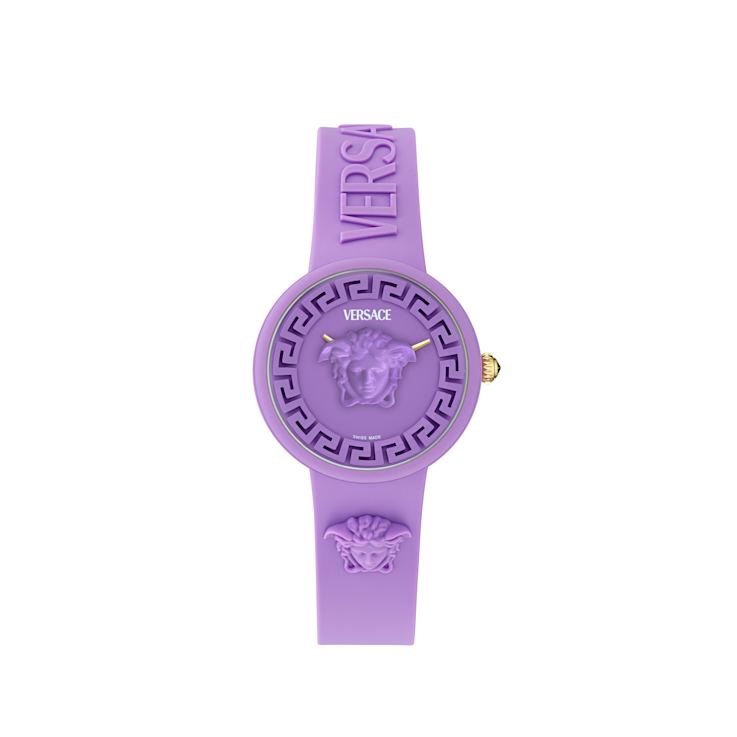 Medusa Pop Womens Watch Purple Case Purple Matte Dial Silicone Strap