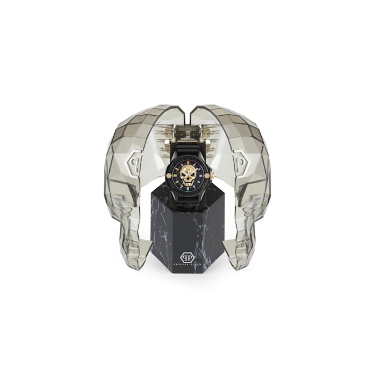 Philipp Plein The $kull Ecoceramic Black Silicone Strap Watch