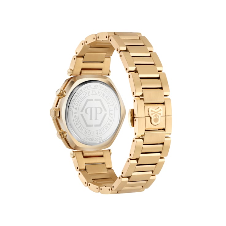 Philipp Plein The Hexagon Chrono Yellow Stainless Steel Bracelet Watch