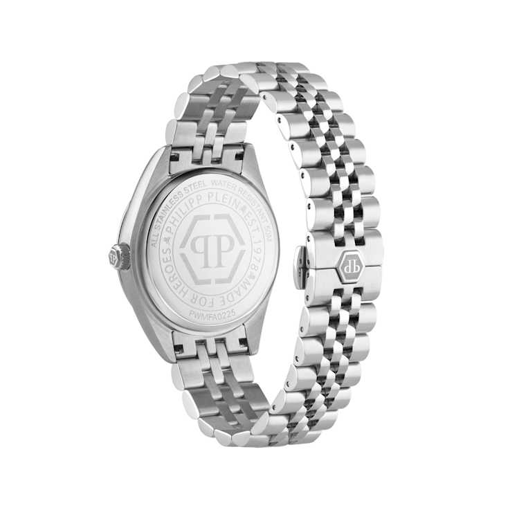 Date Superlative Blue Dial Stainless Steel Crystal Watch