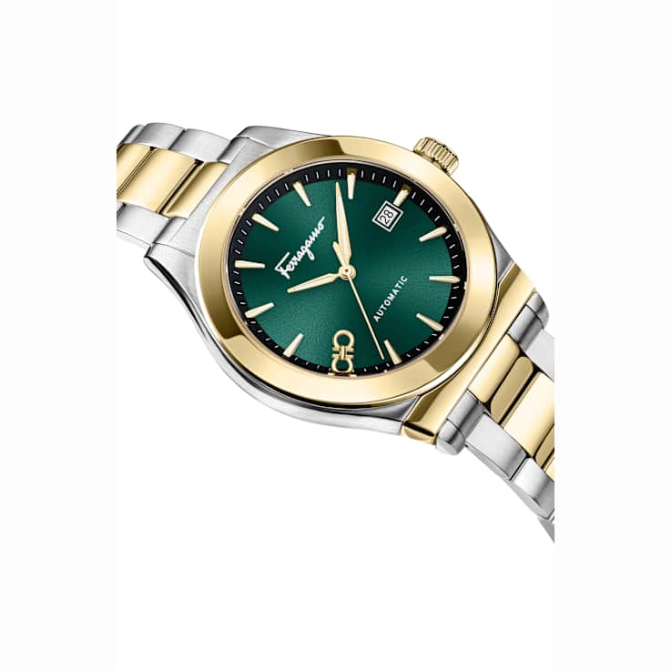 Ferragamo 1927 Green Dial Stainless Steel Automatic Watch