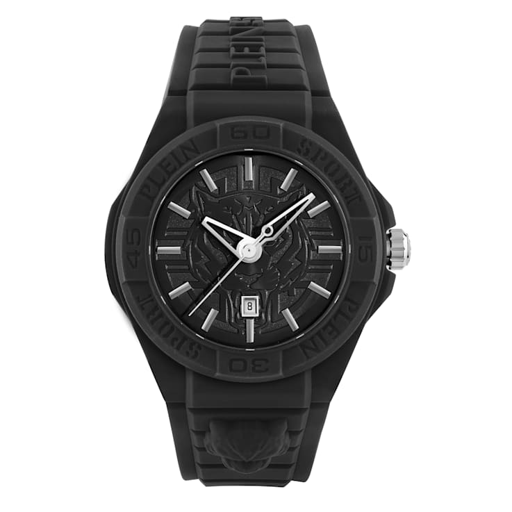 New Fearless Black Dial Silicone Strap Watch