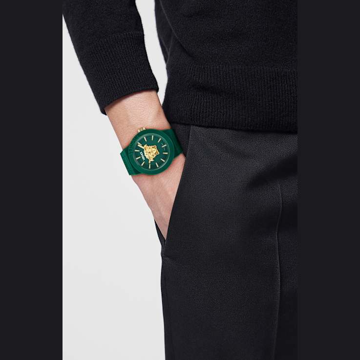 V-Pop Green Dial Silicone Watch