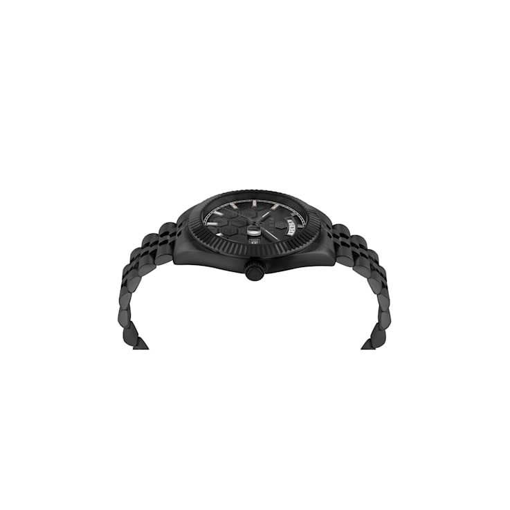 Date Superlative Black Dial Crystal Watch