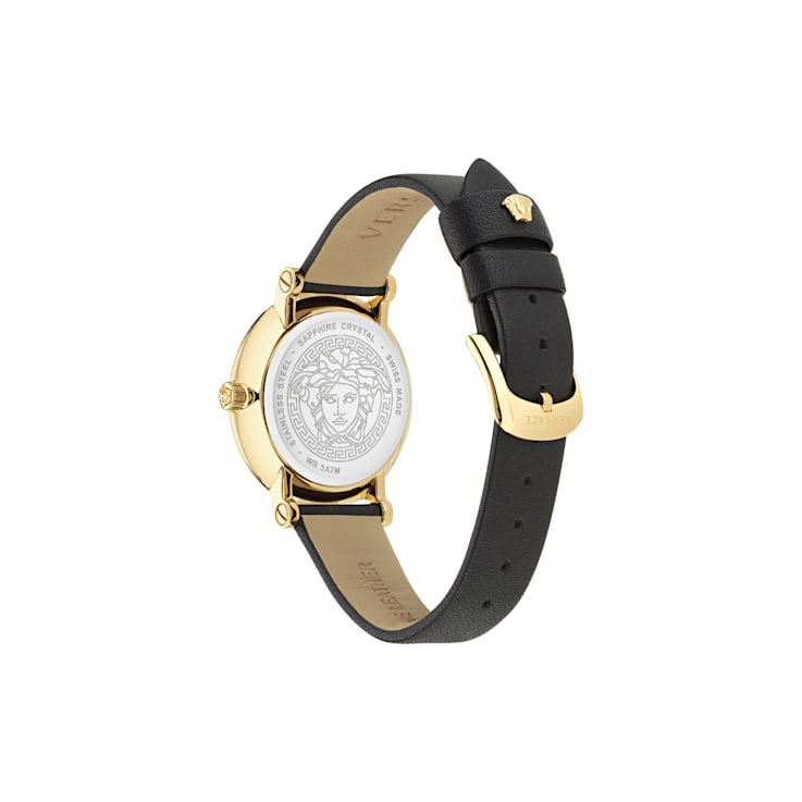 Versace watch leather sale