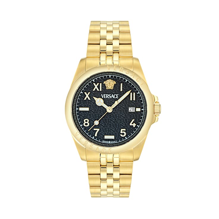 Versace Anteo Black Dial Bracelet Watch