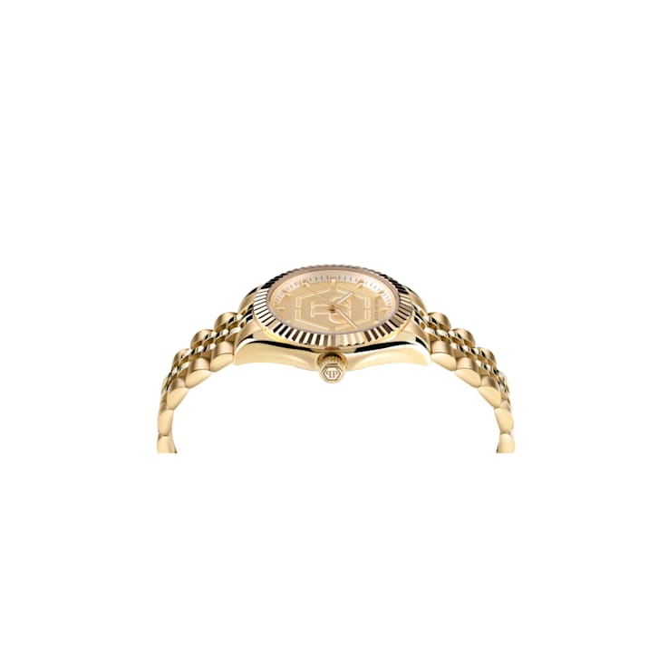 Philipp Plein Date Superlative Yellow Dial Yellow Stainless Steel
Bracelet Watch