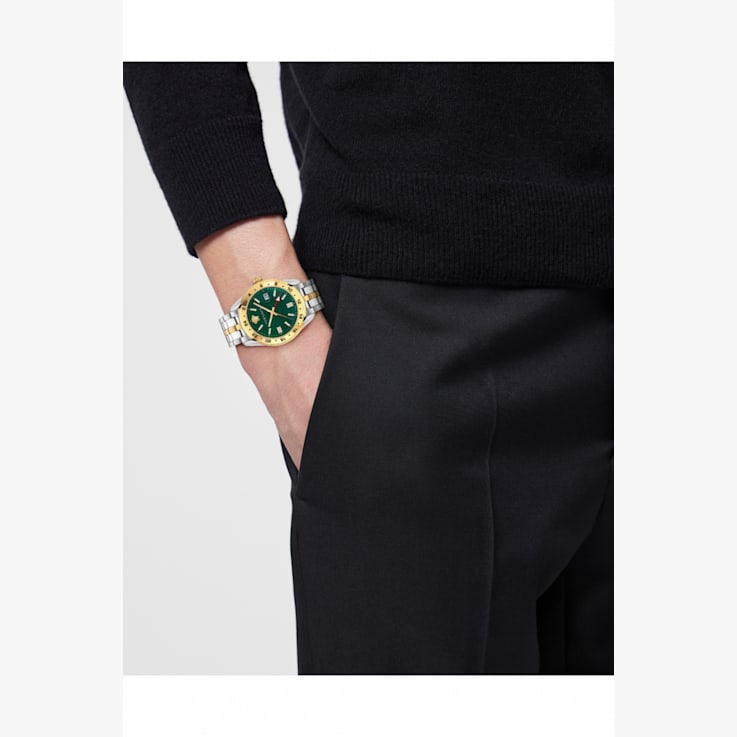 Versace Greca Time GMT Two-tone Bracelet Watch