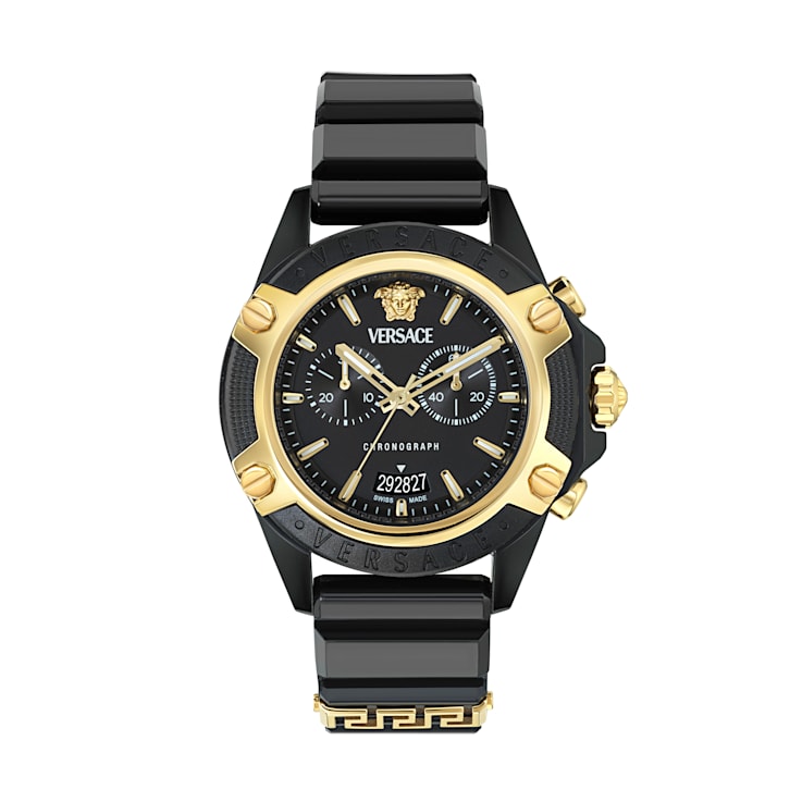 Icon Active Chronograph Transparent Black Case Watch