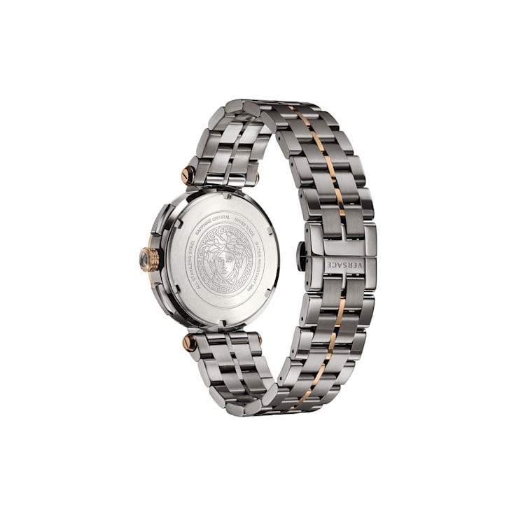 Versace silver tone aion watch deals