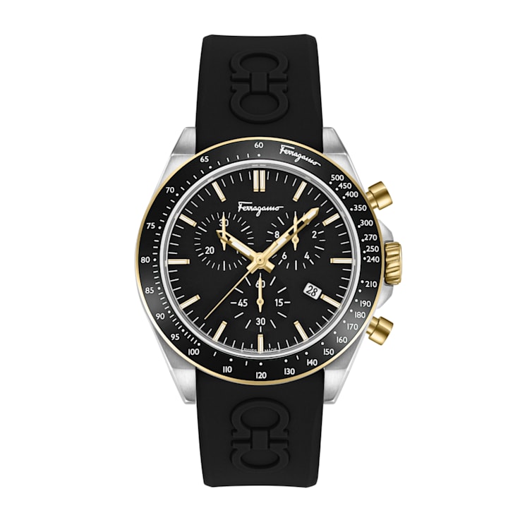 Ferragamo Urban Chrono Strap Watch With Sunray Dial 16F3NA