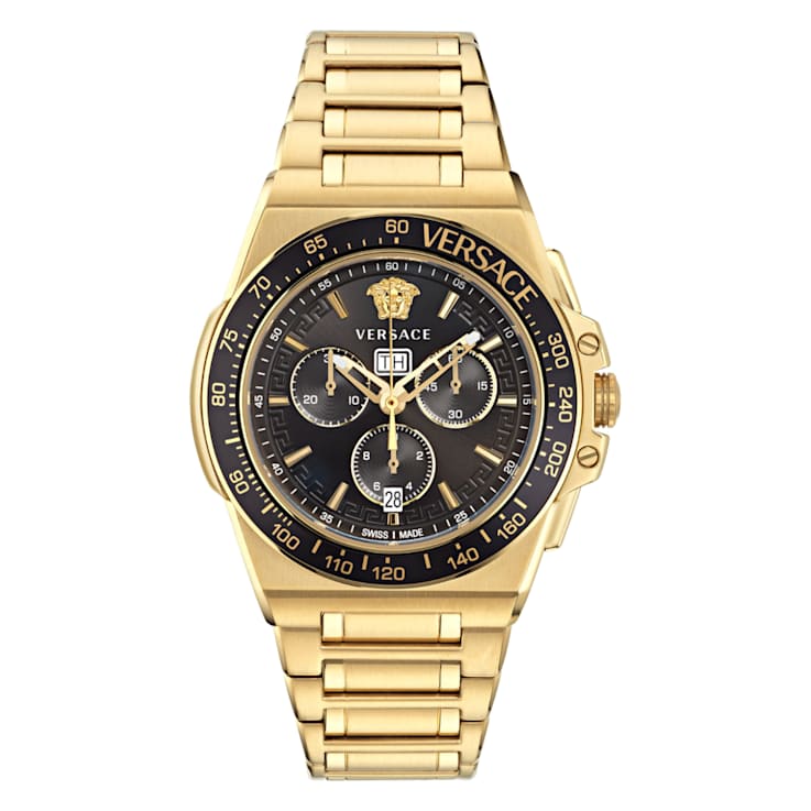 Versace Greca Extreme Chrono Yellow Stainless Steel Bracelet Watch