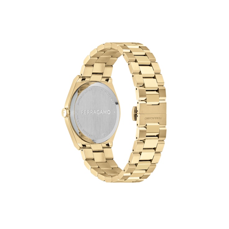 Ferragamo Vega Upper East Yellow Stainless Steel Bracelet Watch