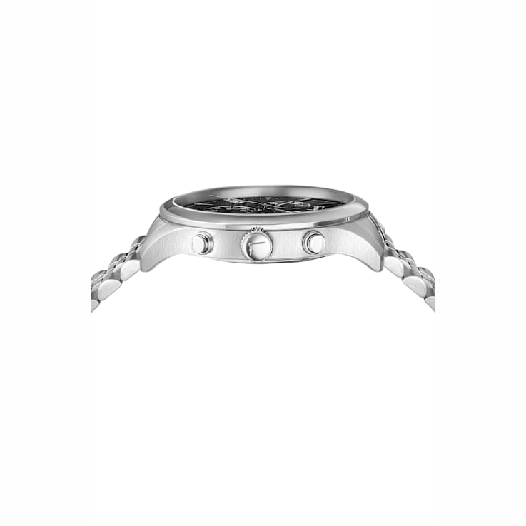 Ferragamo Duo Chrono Black Dial Stainless Steel Bracelet Watch