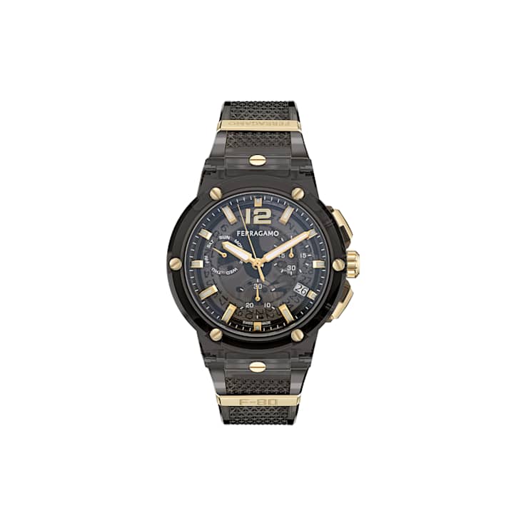 F-80 Translucent Black Dial Chronograph Watch
