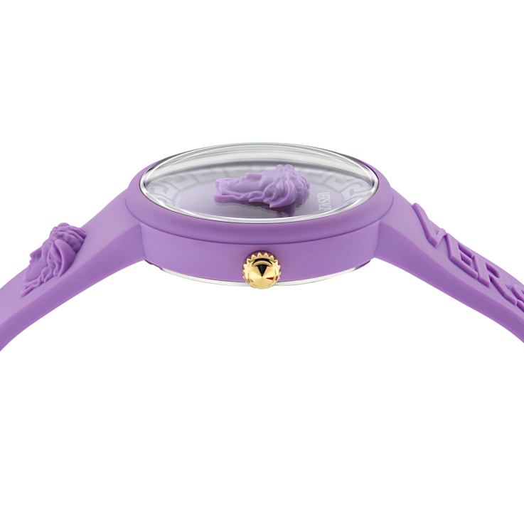 Medusa Pop Womens Watch Purple Case Purple Matte Dial Silicone Strap