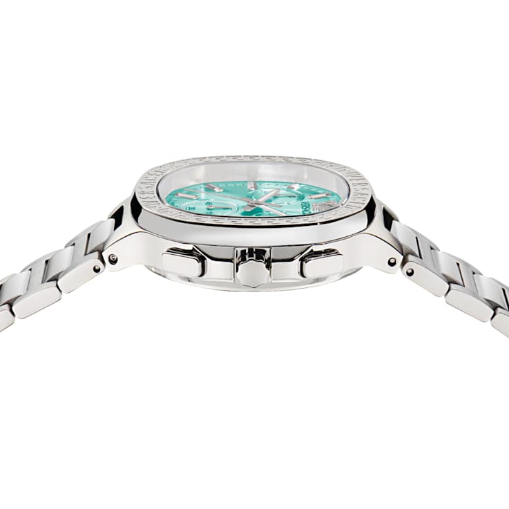 V-Chrono Square Blue Dial Stainless Steel Bracelet Watch