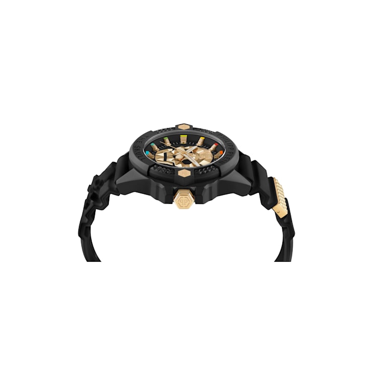 Philipp Plein The $kull Ecoceramic Black Silicone Strap Watch