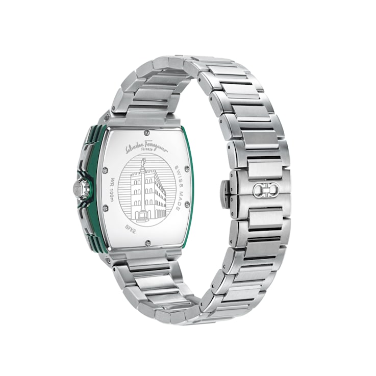 Ferragamo F-80 Tonneau Chrono Bracelet Watch