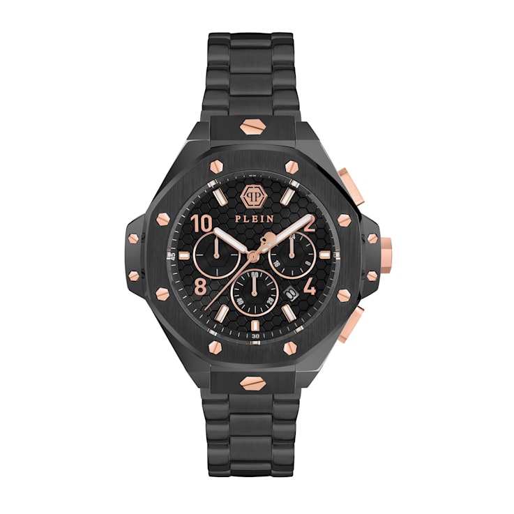 Plein Chrono Royal IP Black Bracelet Mens Watch