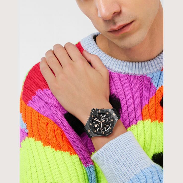 Plein Chrono Royal Silicone Strap Mens Watch