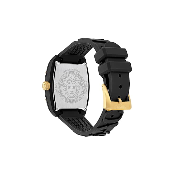 Versace Dominus Ecoceramic Black Dial Watch