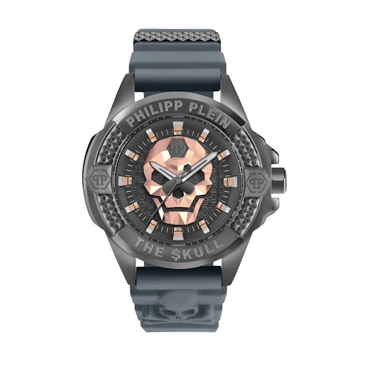 The $kull Silicone Strap Mens Watch